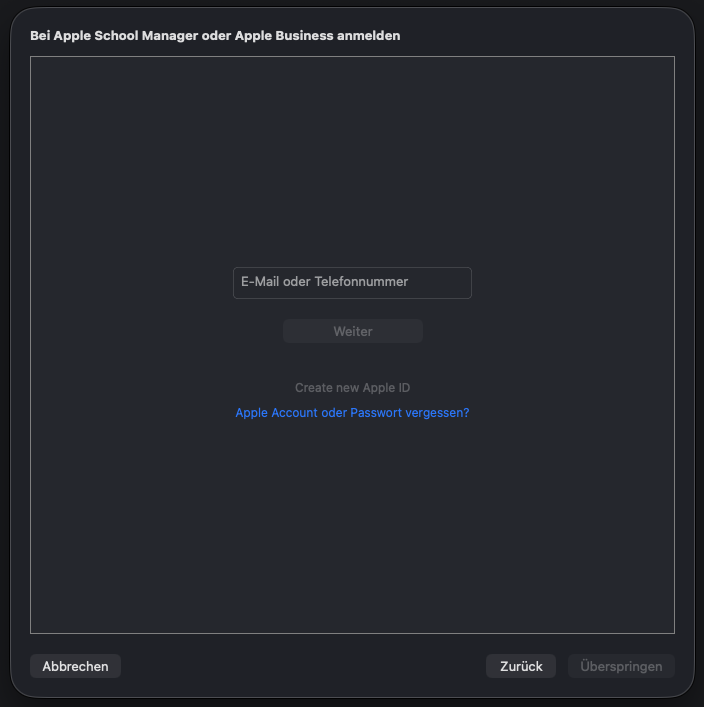 Bei Apple School Manager anmelden