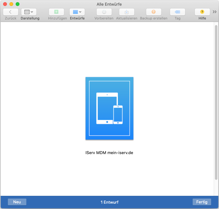 Screenshot des Apple Configurator 2